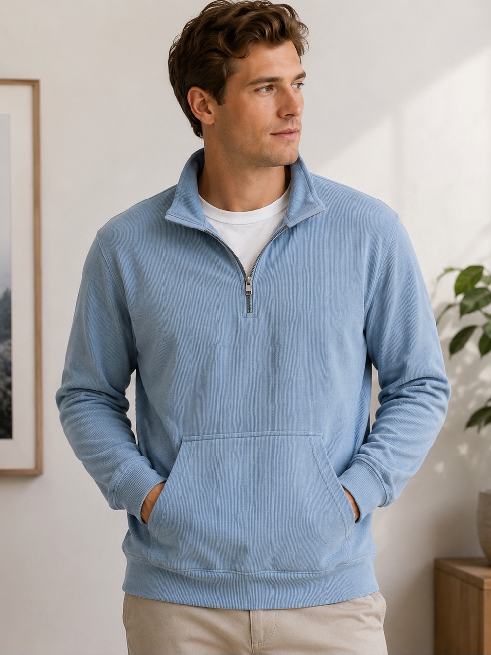 Marc New York by Andrew Marc Men’s Quarter-Zip Pullover Sweatshirt Size M